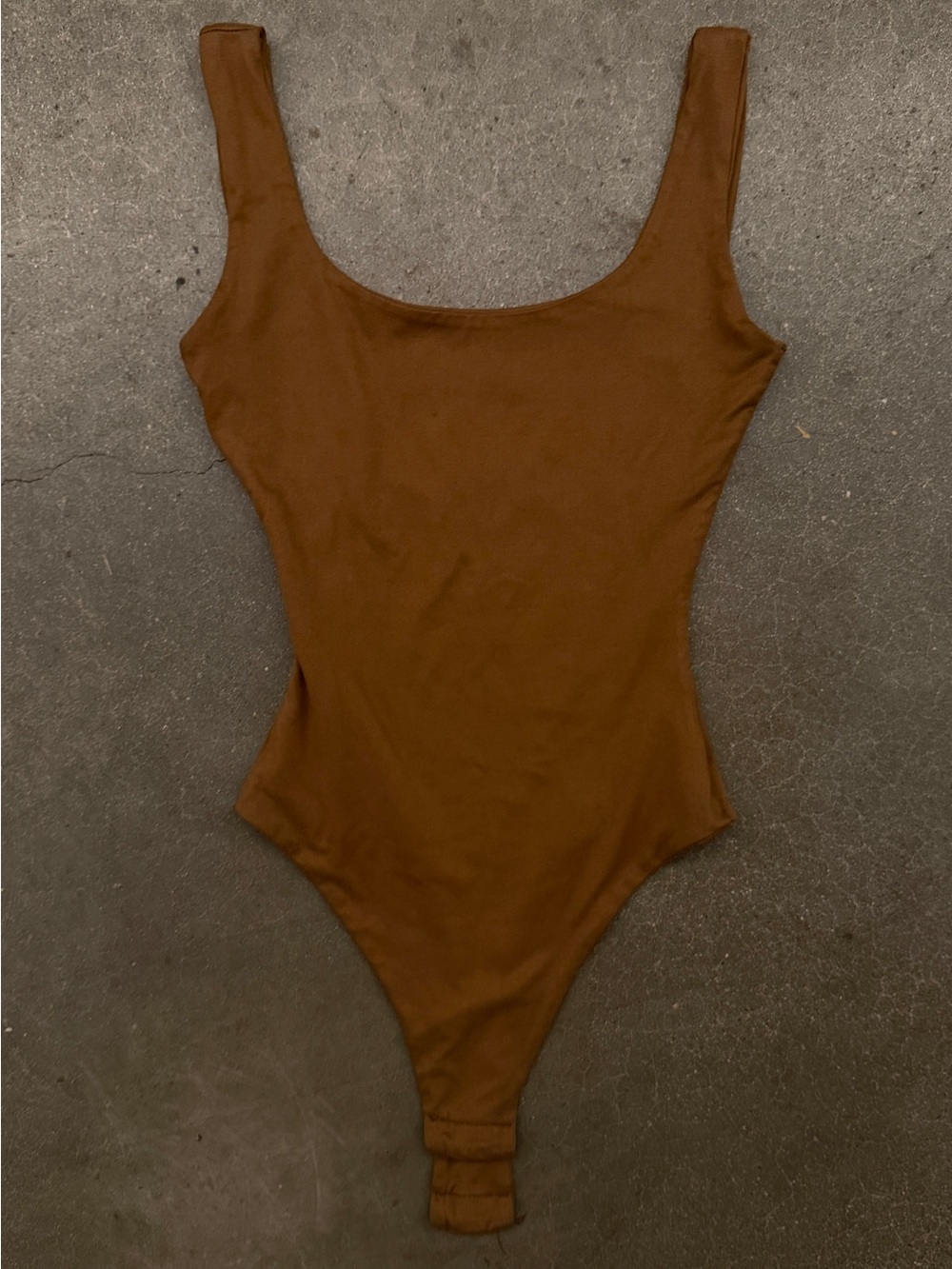 Classic Scoop Brown One-Piece Swimsuit